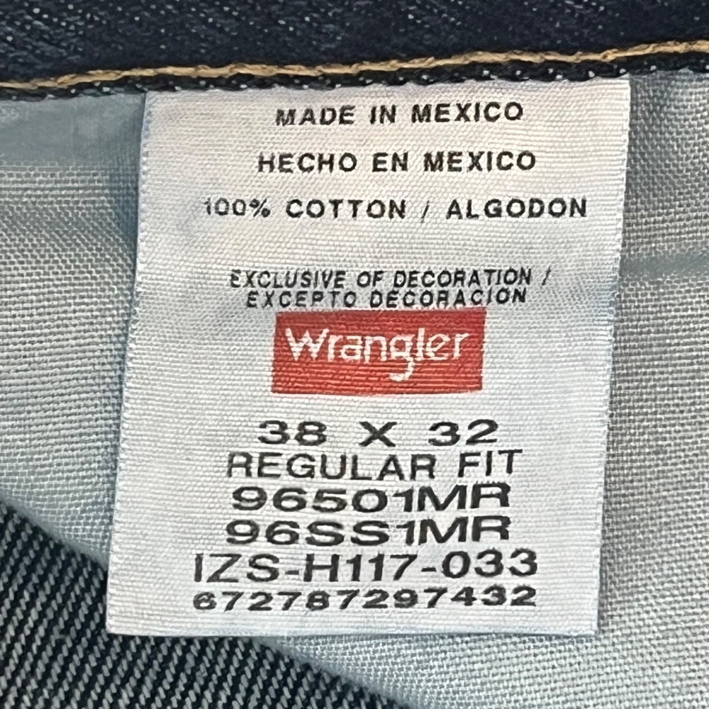 NWT Wrangler Five Star Premium Jeans Mens 38x32 Regular Fit Dark Wash - Picture 11 of 11